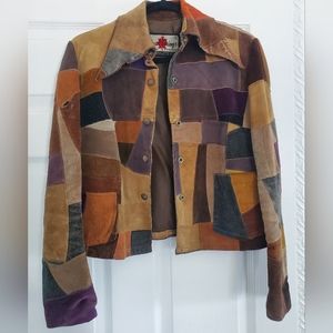 Vintage 1970s Leather Patchwork Jacket
